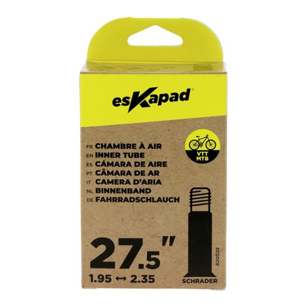 esKapad Chambre A Air VTT 27,5 pouces x1,95 à 2,35 Valve Schrader