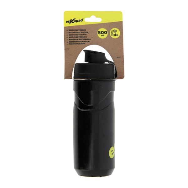 esKapad Bidon Velo Isotherme 500mL, Noir, Sans BPA