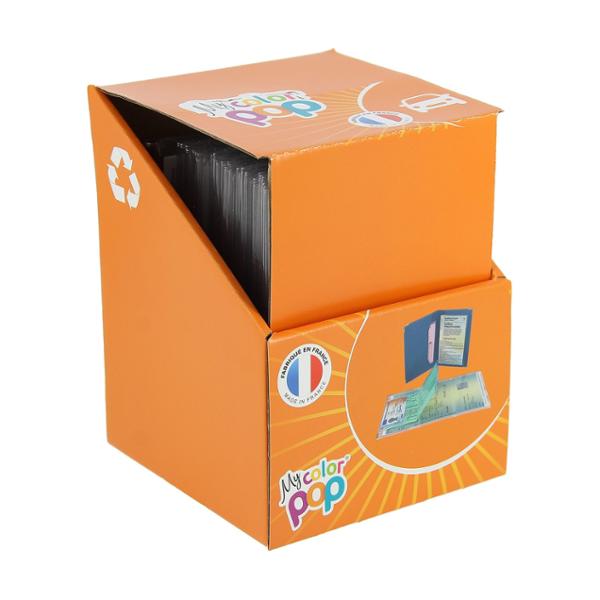 Mini disp.étui 40 cartes grise